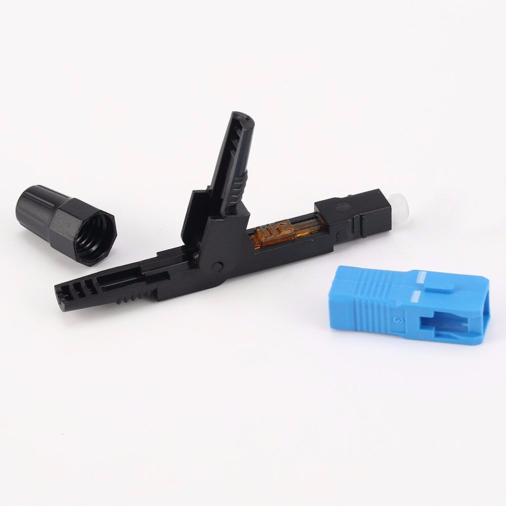10Pcs SC/UPC Fiber Optic Connector FTTH Embedded Single Mode Assembly Fiber Optic Quick Connector Fiber Optic Fast Connector