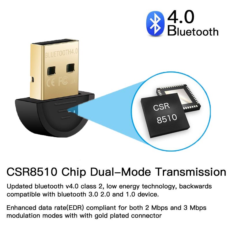 Bluetooth Adapter 4.0 USB Dongle Bluetooth Music Receiver For PC Computer Wireless Bluthooth Mini Bluetooth Transmitter Adapter