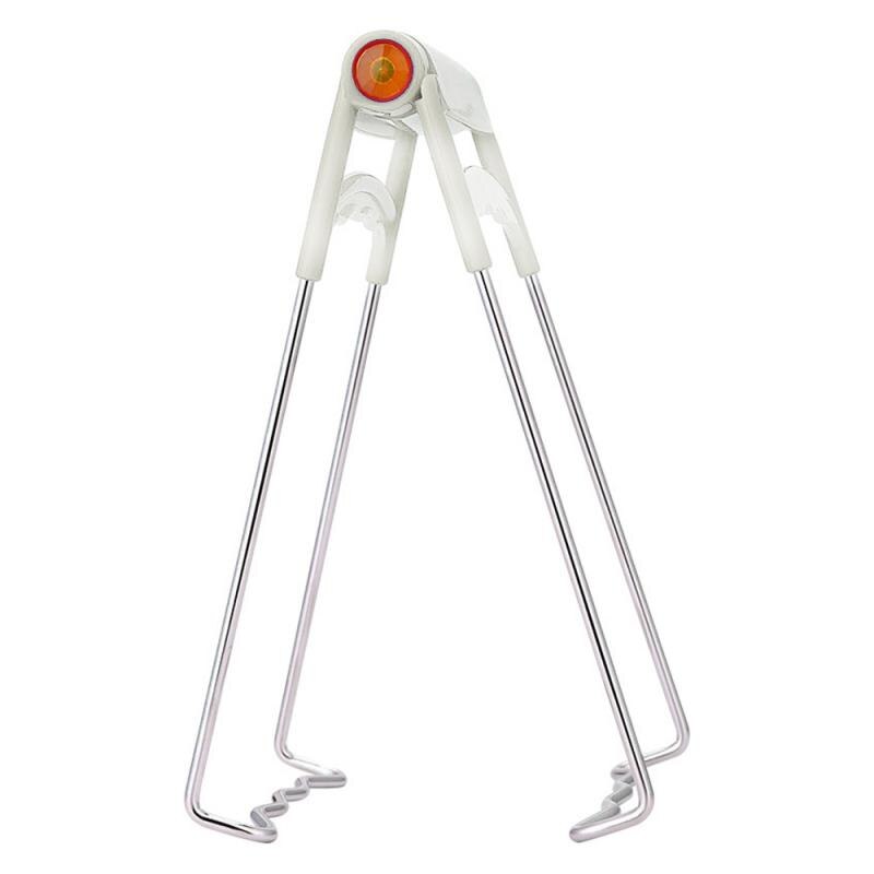 Pinza de aislamiento térmico plegable para Bol, soporte para olla, plancha de vapor, pinza para pinza, pinzas para cocina, rápida: Apricot
