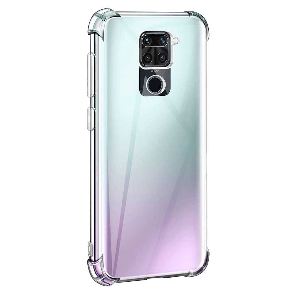 Clear Tpu Case Cover Voor Xiaomi Redmi Opmerking 9 Shockproof Antishock Versterkte Randen Soft Shock Beschermende Bumper