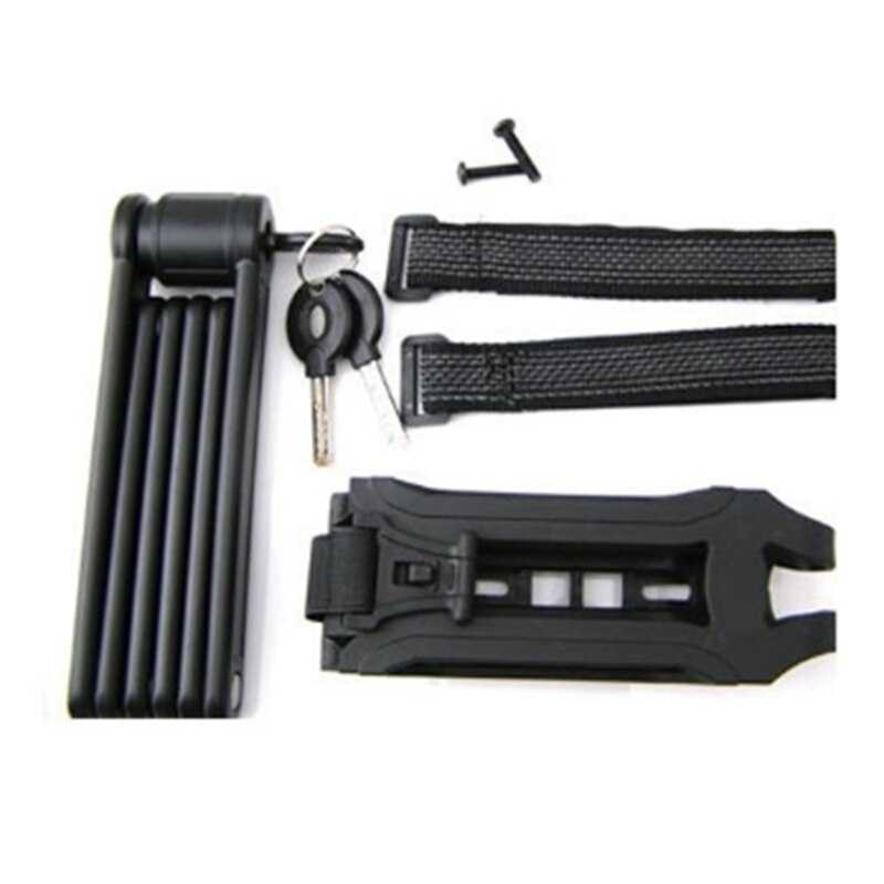 -Type Bicycle Lock Limit Bicycle Lock Heavy Duty Bicycle Safety Chain Lock Steel Rod Black: Default Title