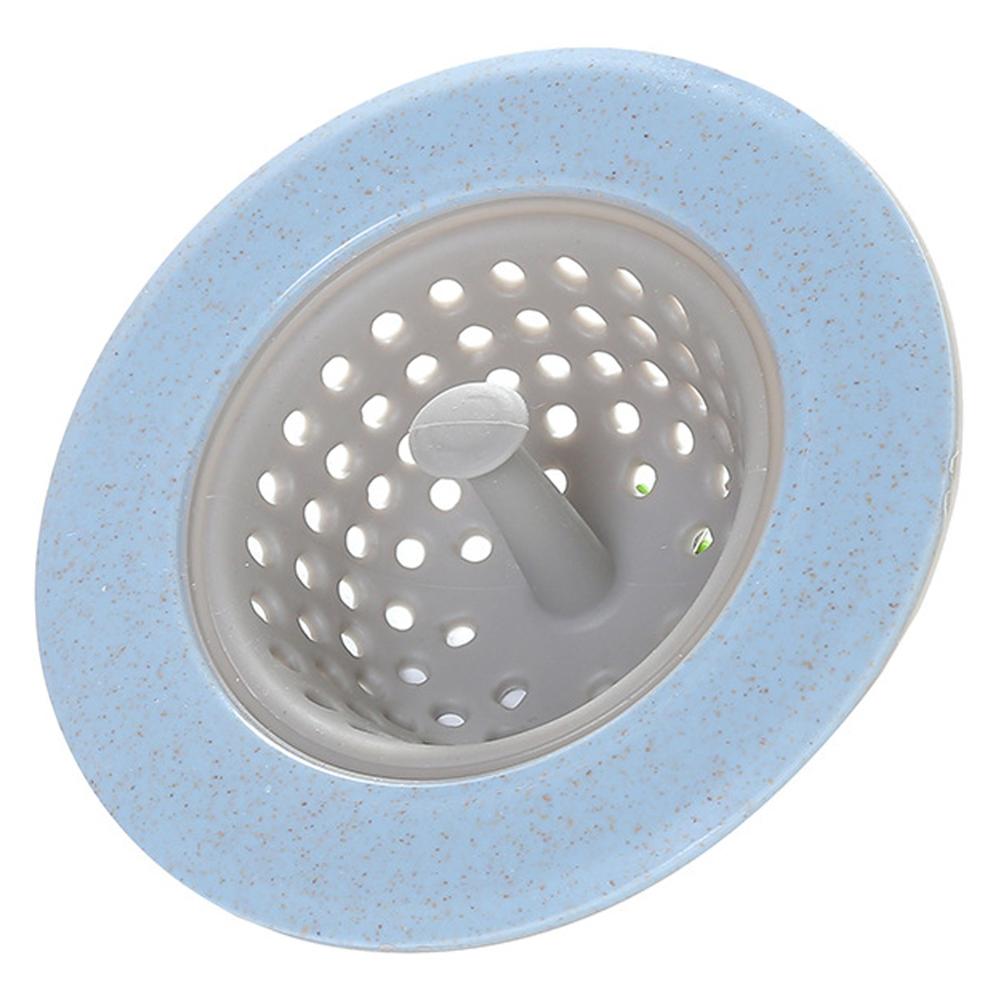 4 farver multifunktionelt silikone køkkenafløb filter vask gulvdæksel anti-tilstopning badeværelse dræning hårvask filter: Blå