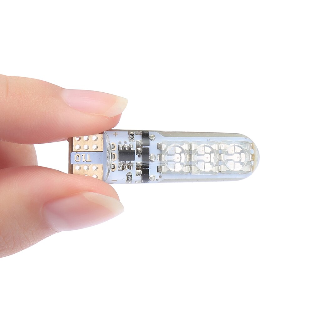 2PCS Auto RGB LED 12V T10 LED RGB 5050 6SMD Fernbedienung Lesen Universal Keil Licht Signal Lampe auto zubehör auto licht
