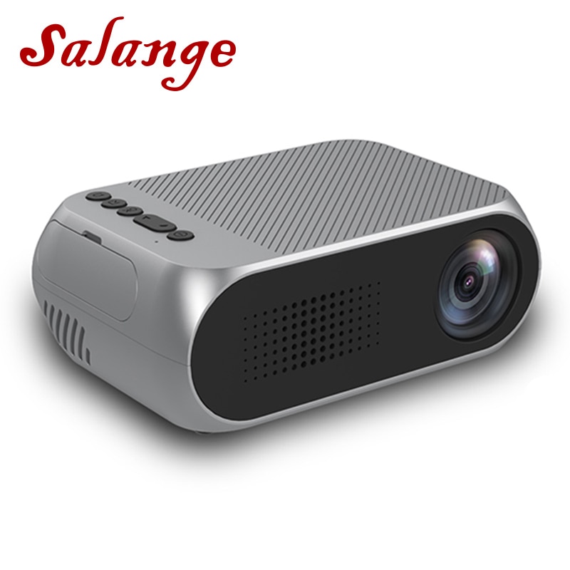 Salange YG320 Mini proyector LED, 600 lúmenes 320x240 SD AV HDMI proyector Home Media Play USB Beamer