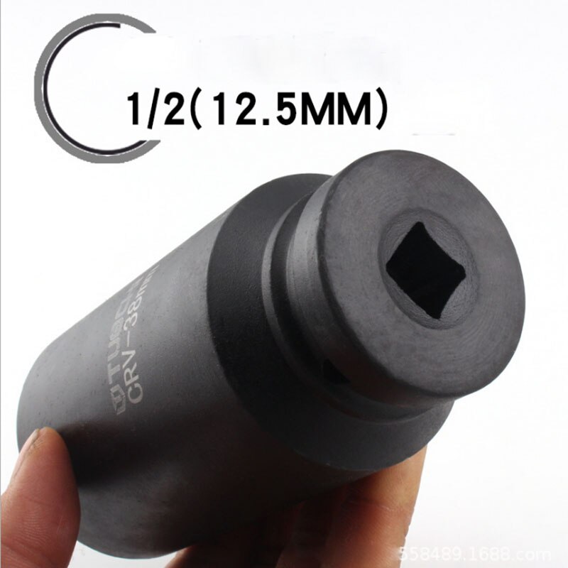1/2 tums pneumatisk djuphylsa set 17-41mm förlänga sexkantsmetriska djupvägg luftadoptör slaghylsa cr-v autoreparationsnyckelverktyg