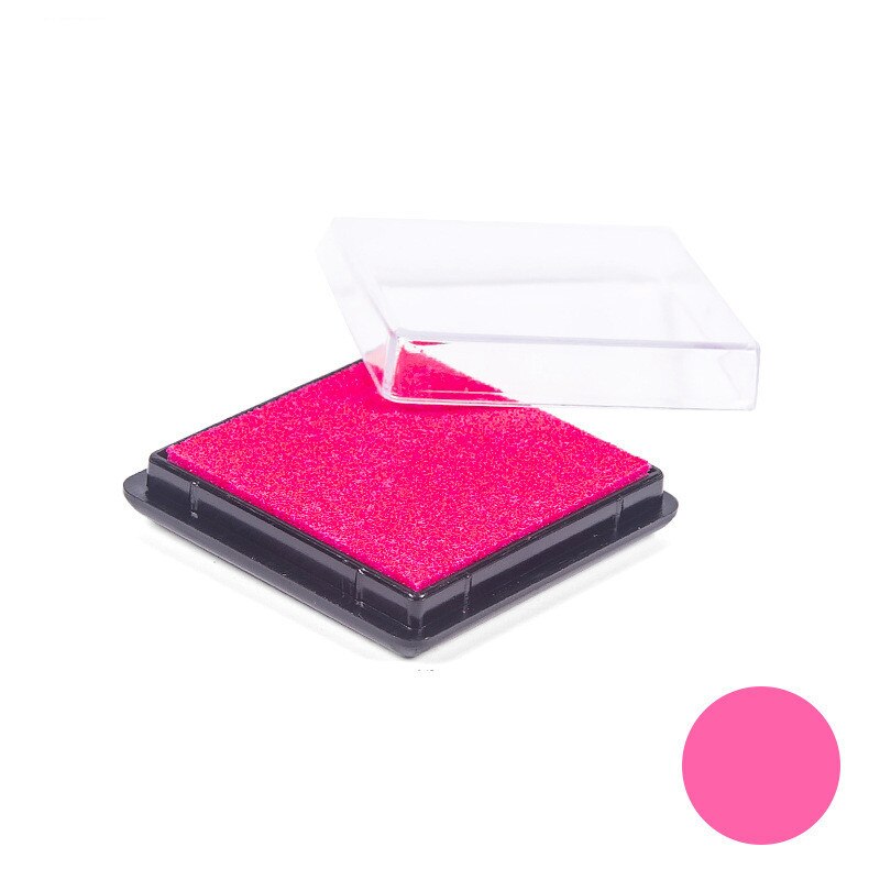 12 farben Nette Inkpad Handwerk Öl Basierend DIY Tinte Pads für Schwamm Briefmarken Stoff Scrapbooking Decor Fingerprint Dichtung Stempel Pad: Pink