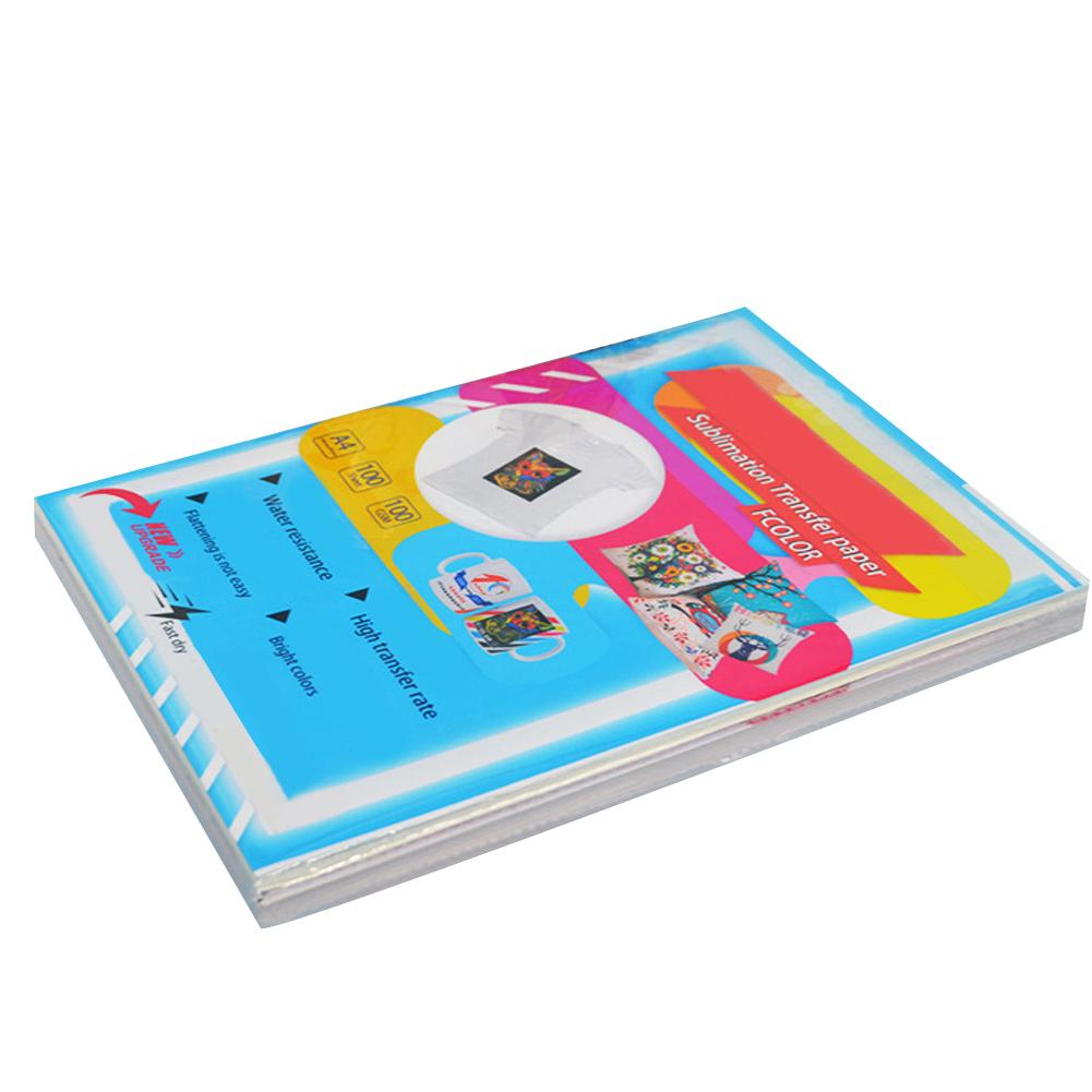 100PCS T-Shirt A4 Heat Transfer Paper Printing Paper Clear Inkjet Waterslide Decal Paper For Non-cotton Clothes T-shirt