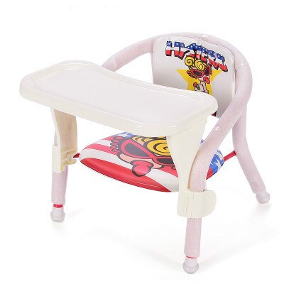 Kinderen stoel met plaat baby eten tafel Baby kruk kind eten stoel terug