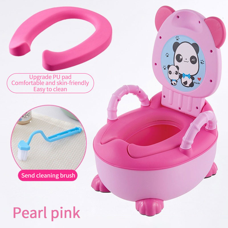 0-6 Years Old Children's Pot Soft Baby Potty Plastic Chair Comfortable Portable Folding Pot For Children Potty Girl Boy 2022: Pink Pu