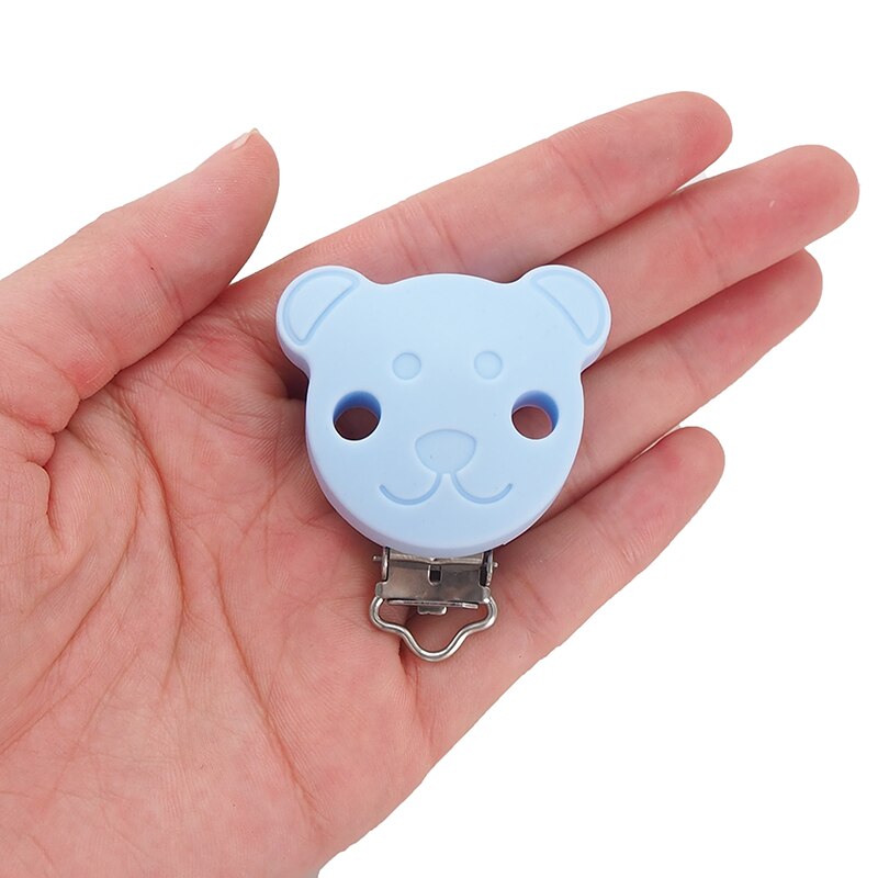 Chenkai 10PCS Siliconen Beer Clips Baby Dier Fopspeen Clip Dummy Soepeler Houder Voor DIY Baby Chewable Fopspeen Chain