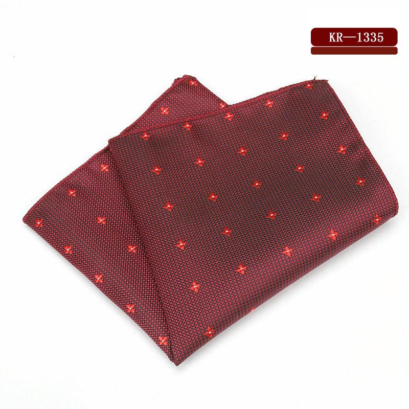 KR1328 Men's Polyester Silk Handkerchiefs Pocket Squares Mixed Patterns Jacquard for Suits Jackets Wedding Party Business: SFKR-1335