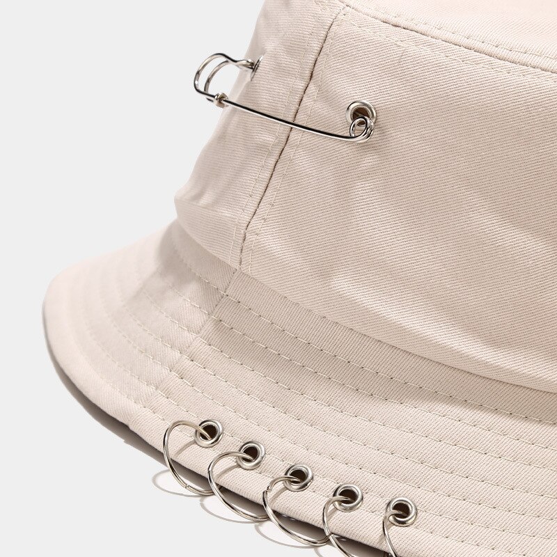Sombrero de pescador de cinco anillos para hombre y mujer, gorra de pescador de Hip Hop, sombrero de sol de playa, Bob, Rap, Sombrero de Panamá informal para adultos