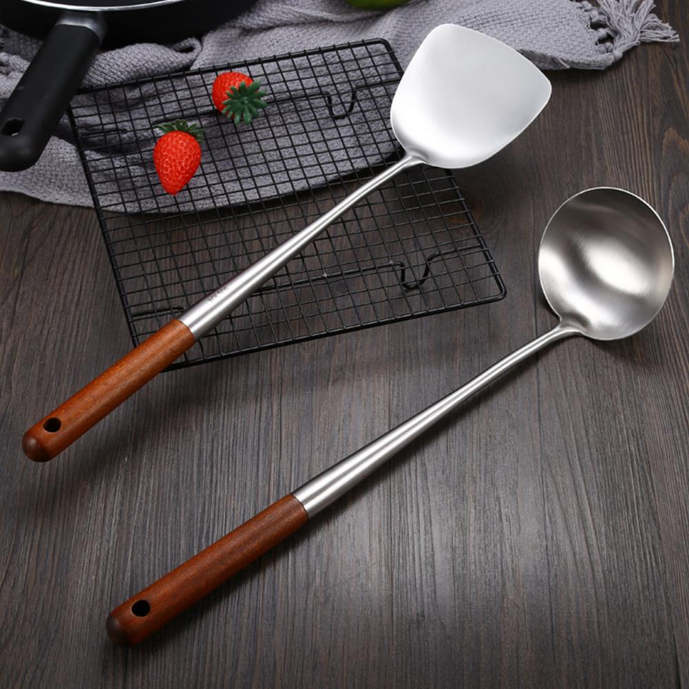 Koken Spatel Non-stick Spatel Schop Hittebestendig Roestvrij Staal Keuken Koken Schop Voor Keuken Kookgerei
