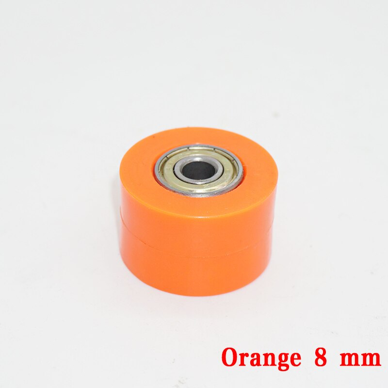Motorcykel skyder drevet kædespændingshjul guide cykler, motocross crf 250 450 ktm sxf exc yzf wr tc bosuer  m2 m 4 m68 mm to 10 mm: Orange 8mm