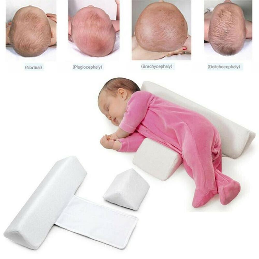 Bébé côté sommeil oreiller soutien cale réglable infantile Anti-rouleau coussin Triangle positionnement bébé oreiller