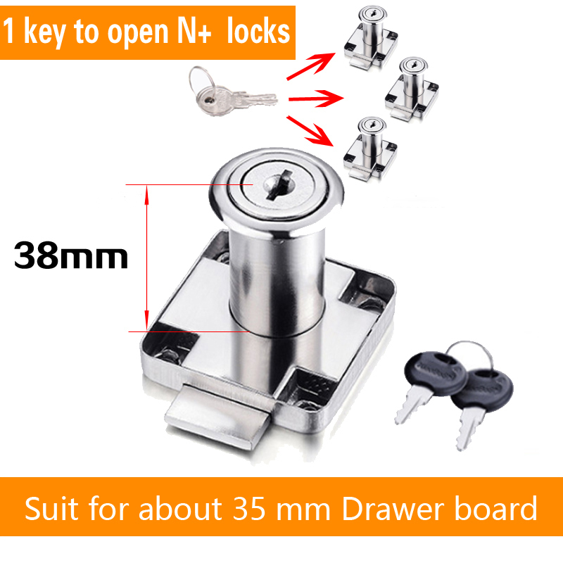 22/33/38 mm Garderobe Kastdeur Locker Bureau Brief Brievenbus Cam Sloten Hardware Lade Meubelslot Dezelfde Sleutel: WHITE