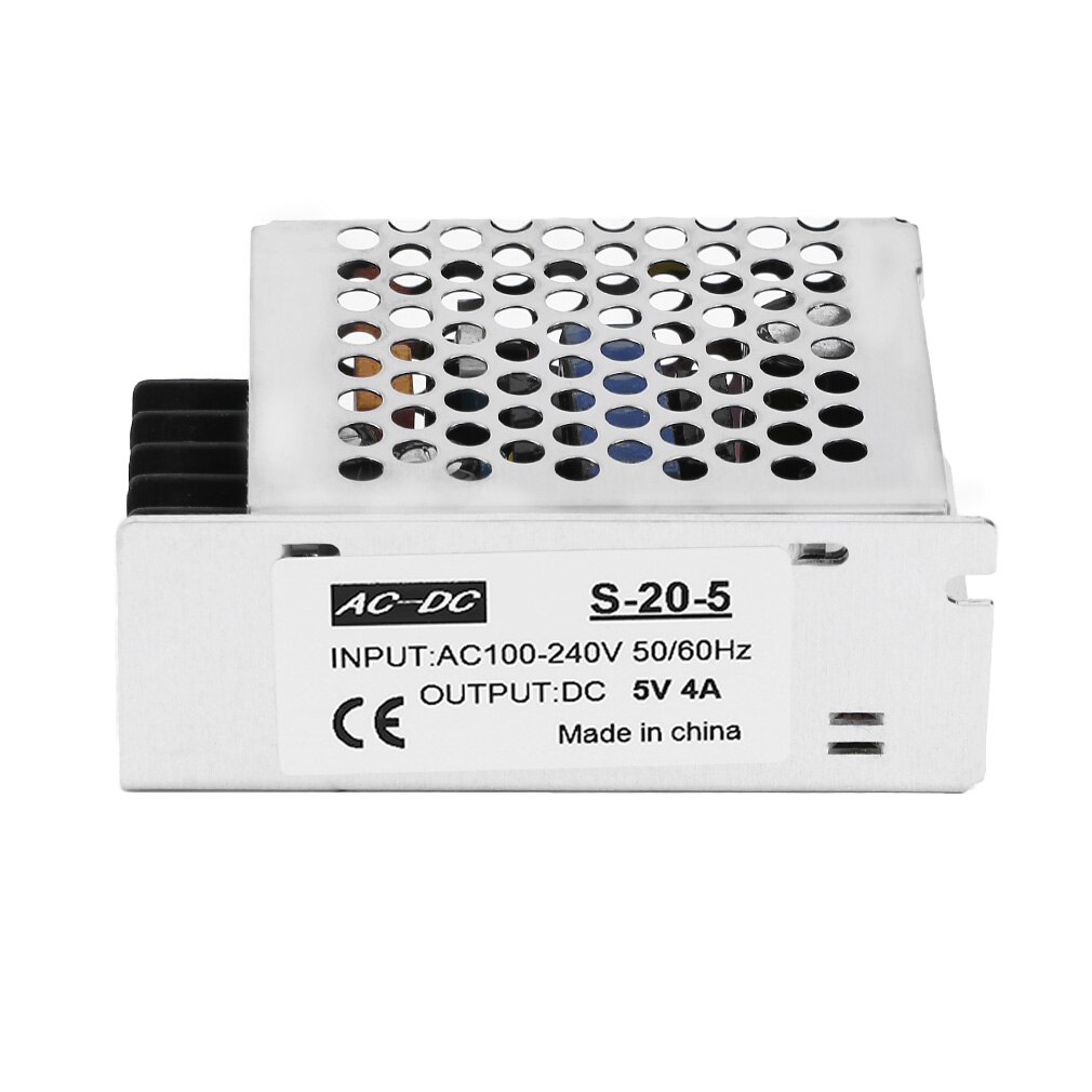 DC 5V 4A Regulated Switching Power Supply Transformer 100-240V 50/60HZ AC to DC for LED Strip Light