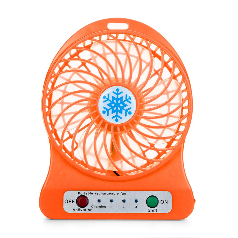 Ventilador recargable portátil para ventilador de luz Led, Mini ventilador de escritorio con batería Usb 18650, refrigeración por Usb, recargable, # p30