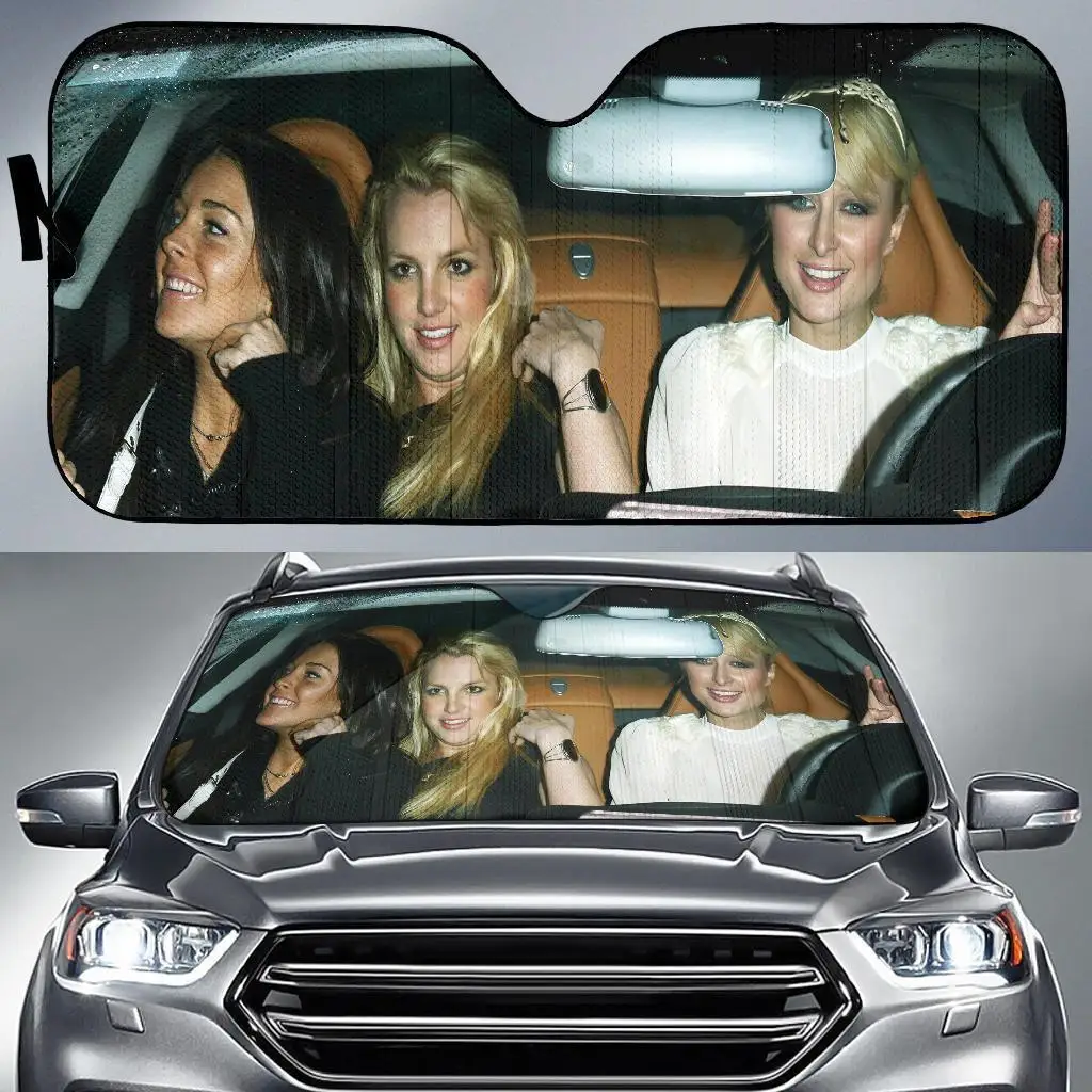 Paris Hilton Linsay Lohan Britney Spears Car Sun Shade Car Sun Visor Car Assessoires Movie Character Custom Sunshade