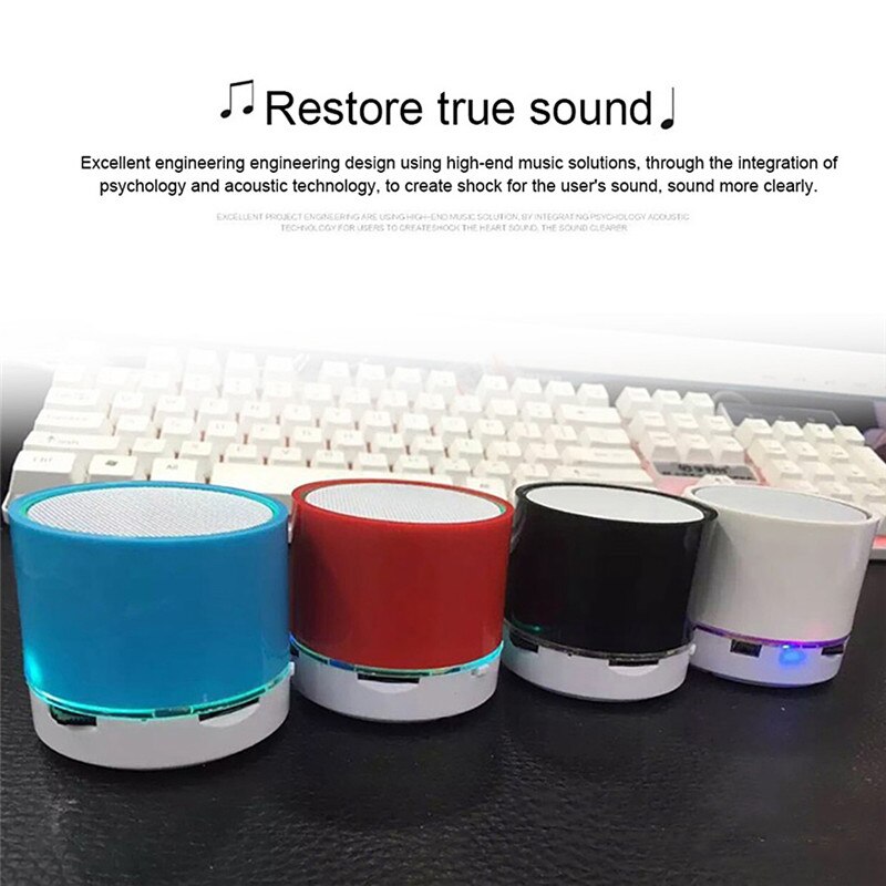 S10 Bluetooth Speaker Ondersteuning U Disk TF Card Mini Draadloze Outdoor Draagbare Speaker 360 Stereo Sound Speakers Voor Computer Telefoon