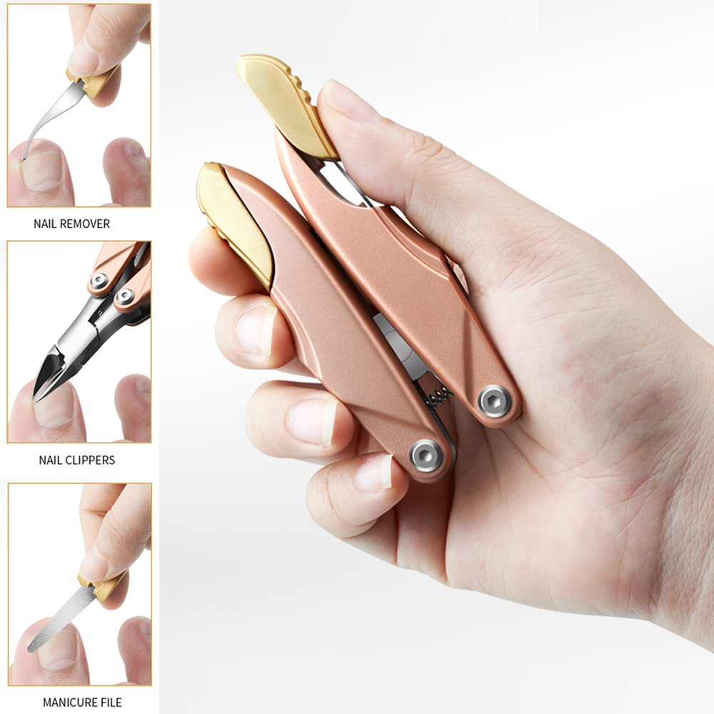 Nail Multiple Clippers Cutter Tools Stainless Steel Nipper Manicure Salon Home Easy Carry Fold Pedicure Precision Thick