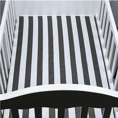 Sábana ajustable para bebé de 130x70 cm, Sábana 100% de algodón textil para el hogar, cubre sábanas, Protector de colchón, sábana para cuna, juego de cama para bebé: Blanco