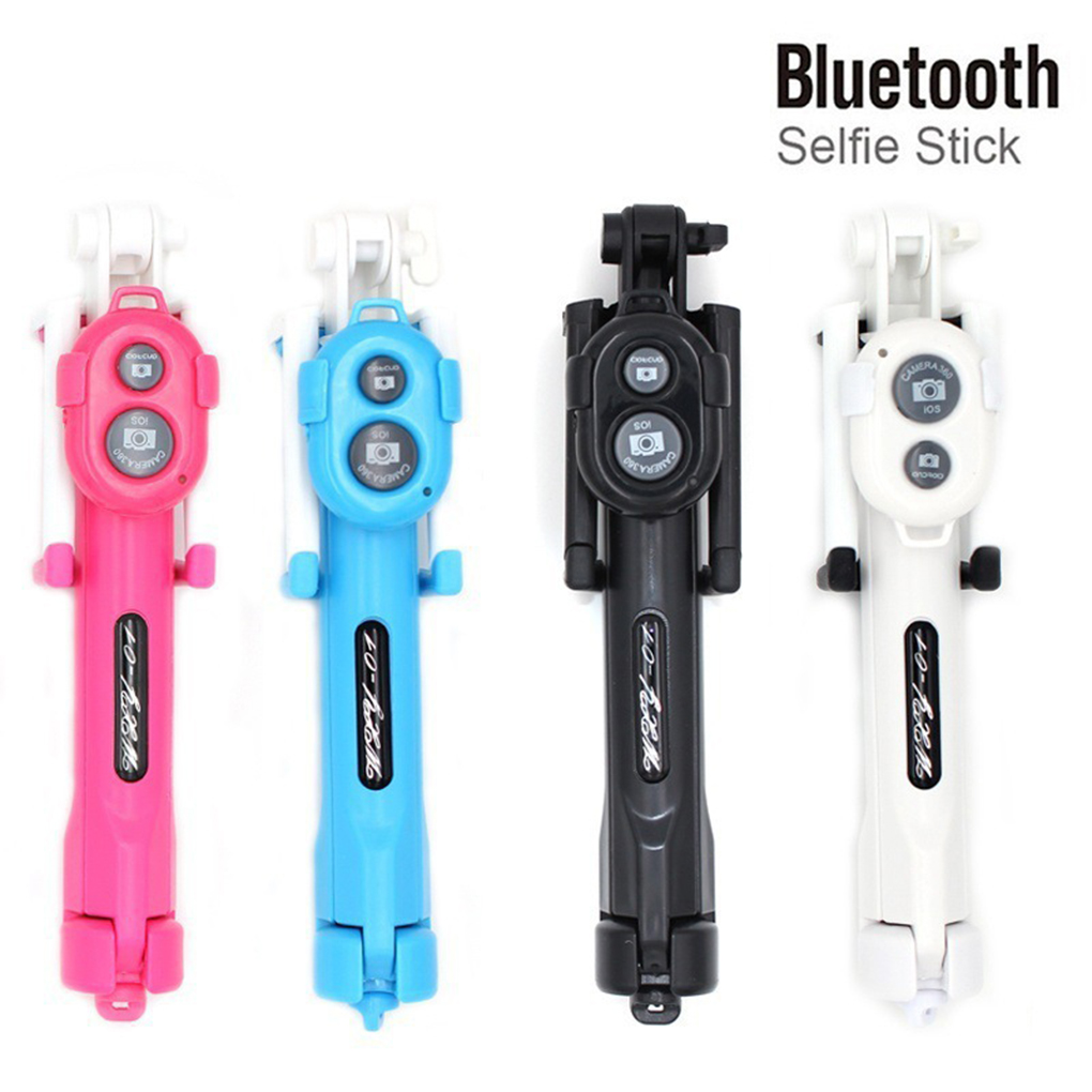 Portable 3 in 1 Wireless Bluetooth Selfie Stick + Mini Selfie Tripod With Remote Control For Mobile Phone