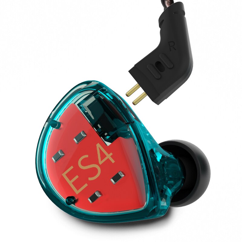 KZ ES4 1DD + 1BA Hifi Sport auricolare In-ear Driver dinamico cuffie con cancellazione del rumore cavo di ricambio AS10 ZS10 BA10 ZST ZS6 ZSN