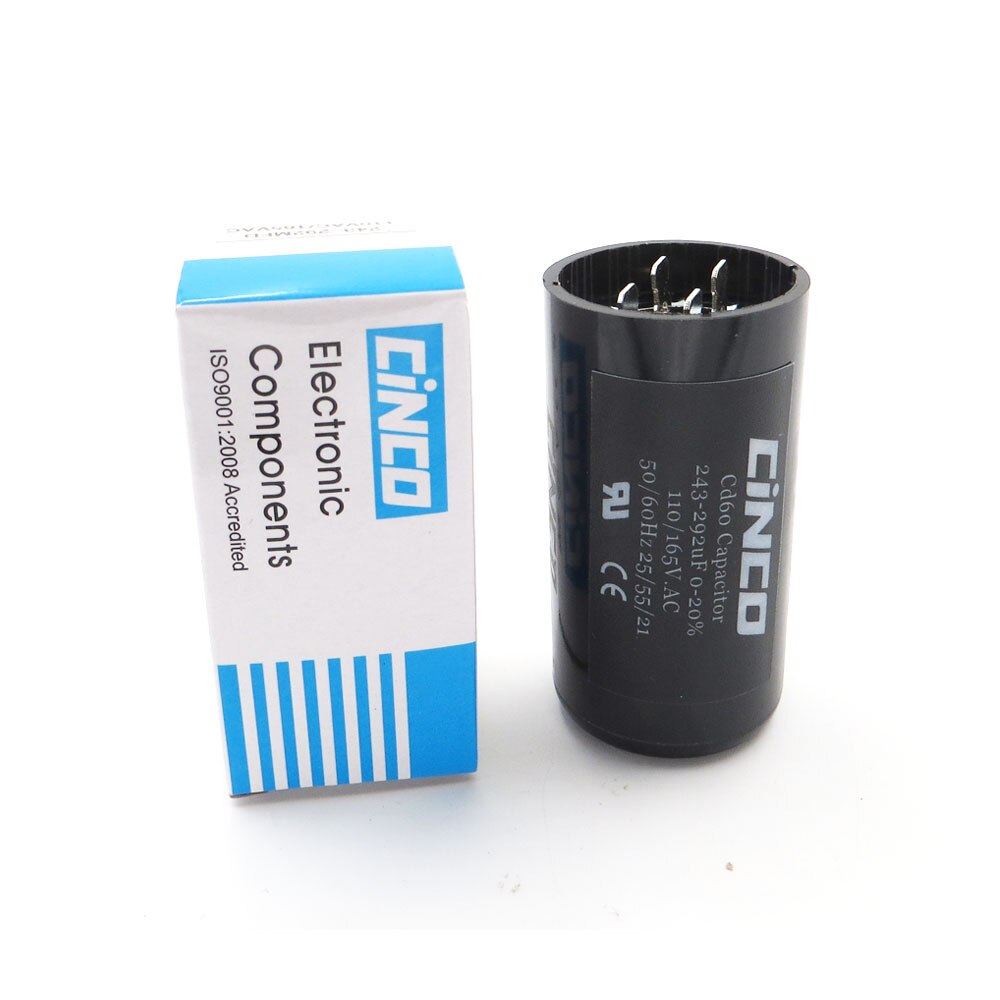 243-292uF CD60 Air Compressor Washing Machine Start Capacitor 110V 125V 165V 243-292 mfd uf mf Compressor 110VAC 125VAC