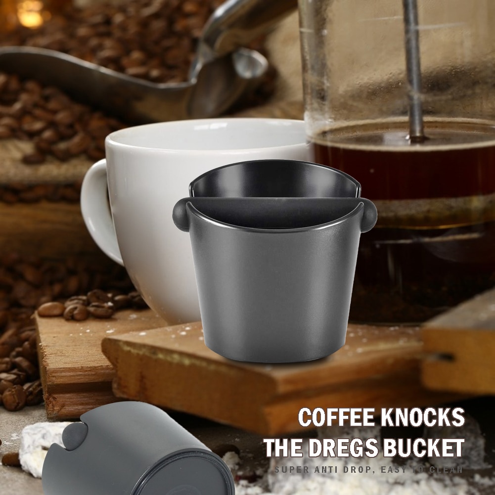 Coffee Residue Trash Can Knock Box Recycling Bucket Grind Trash Bin Oblique Mouth Espresso Grounds Container