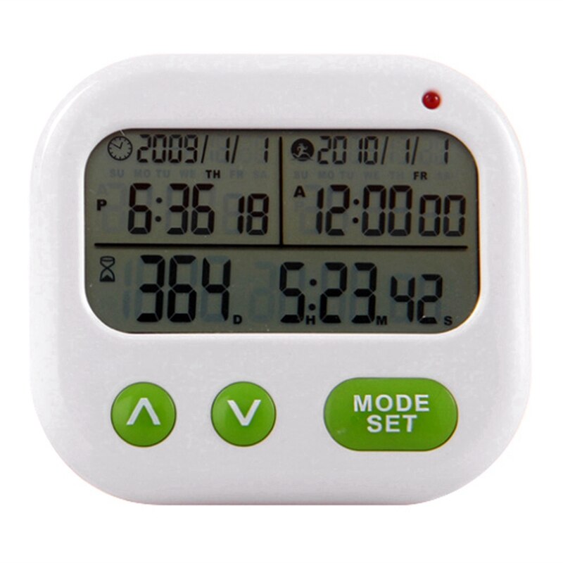 Digital LCD Display 1999 Days Countdown Year Month Week Day Date Time Timer Desk Mini Alarm Clock: Default Title