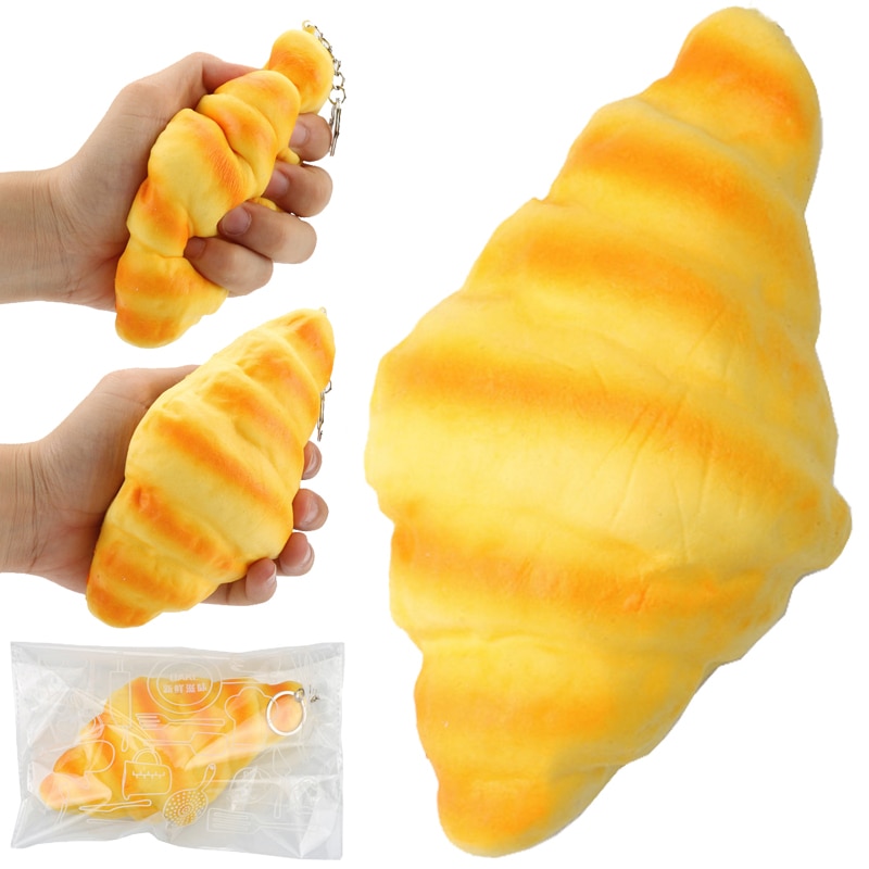 Squishy Brot quetschen Spielzeug Weiche Langsame Aufstieg Krapfen Kuchen Toast Laib Lebensmittel Keychain Anhänger freundlicher Spielzeug Brötchen Stangenbrot