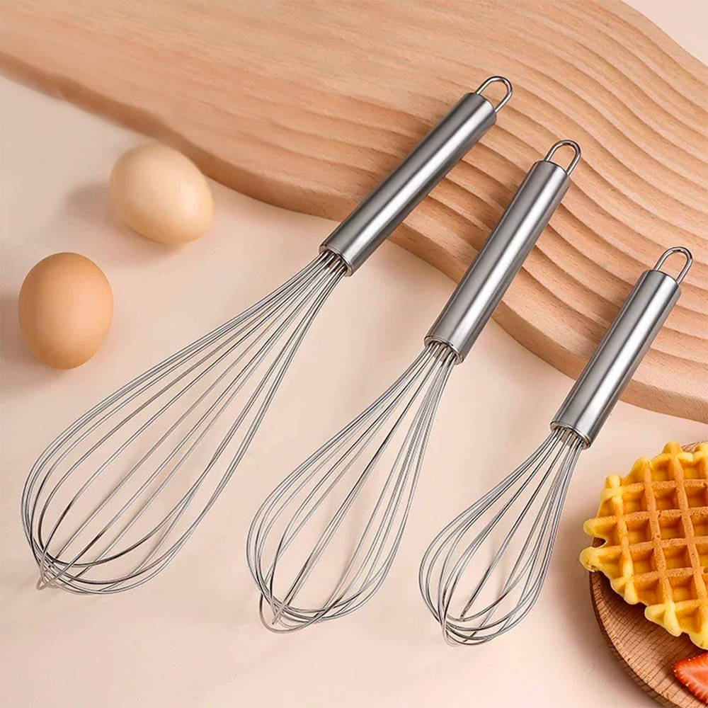 8 " 10 " 12 " äggvisp äggvisp i rostfritt stål kökstrådballongvisp mjölk äggvisp äggblandare mixer verktyg  kc0231
