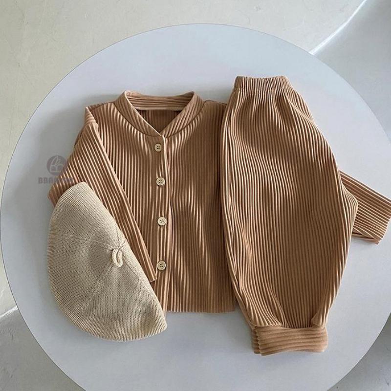 Bebê crianças moda com nervuras elástico calças longas meninos meninas casual manter quente crianças calças outono inverno todder exterior