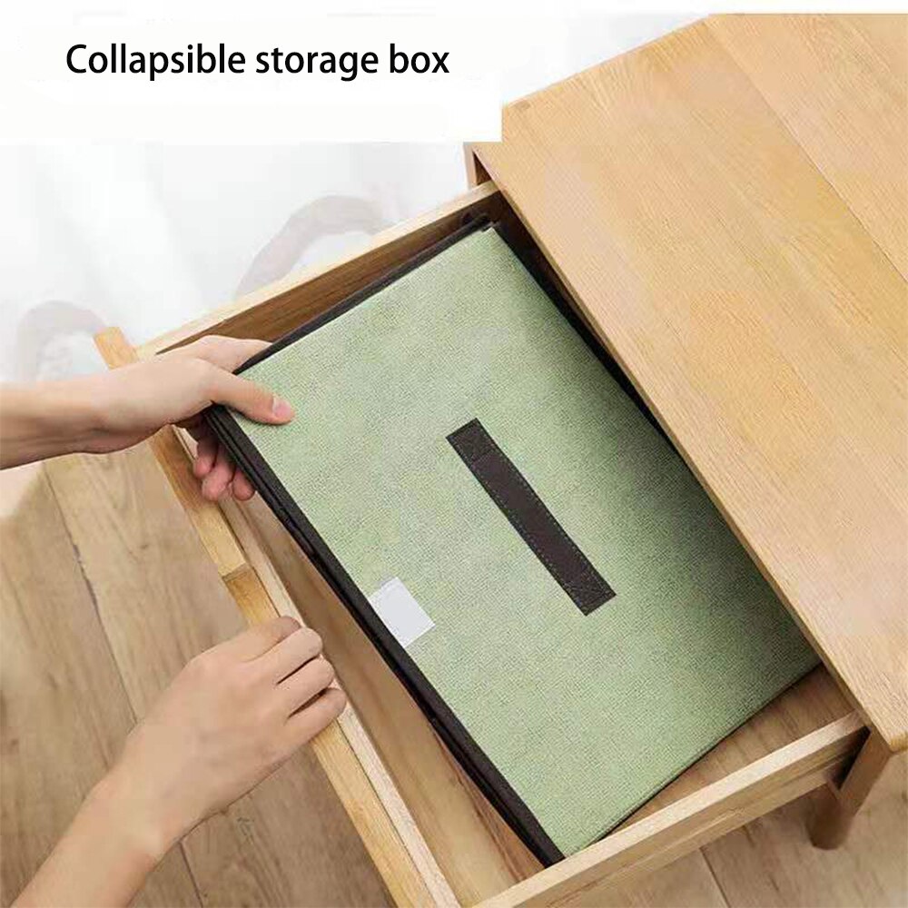 Storage Box Foldable Linen Cloth Collapsible Storage Cube Bin Storage Cube Box Fabric Storage Box Organizer Storage Bins