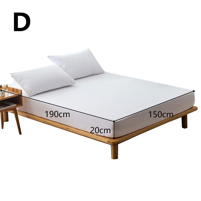 1Pc Waterdichte Matrashoes Effen Kleur Badstof Waterdicht Laken Witte Sprei Pad Protector Sprei: D