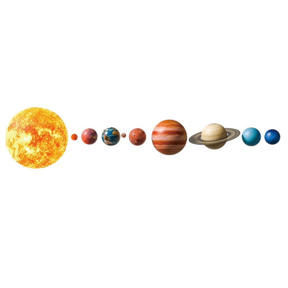 Solar system planet 3D Wall Sticker for Kids rooms Background wall decoration home wallpaper nursery Mural stickers