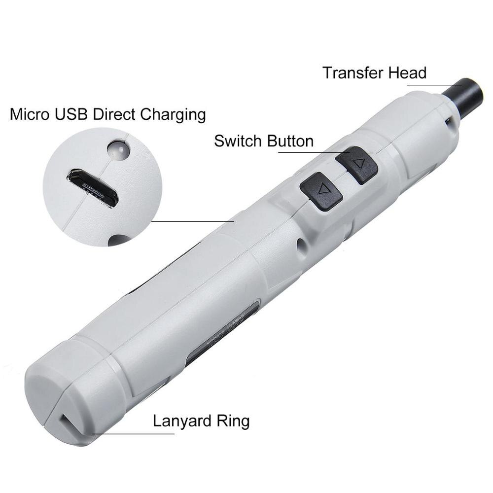 Mini Elektrische Schroevendraaier Usb Oplaadbare Draadloze Boormachine 3.6V Lithium Batterij Schroevendraaier Sets Met 11 Boren