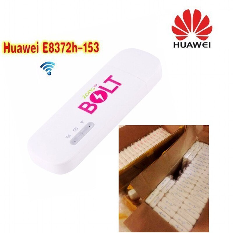 Original entsperrt E8372H-153 Huawei E8372 4G LTE 150Mbps USB Modem Unterstützung B1 B3 B7 B8 B20 Mit 2Stck Antenne