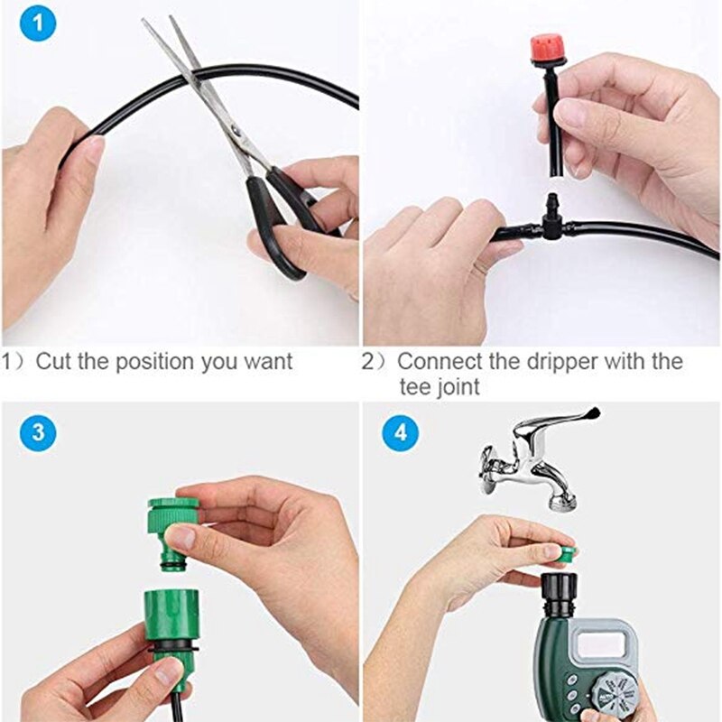 Automatic Mini Drip Irrigation System Garden Irrigation Spray Self Watering Kits