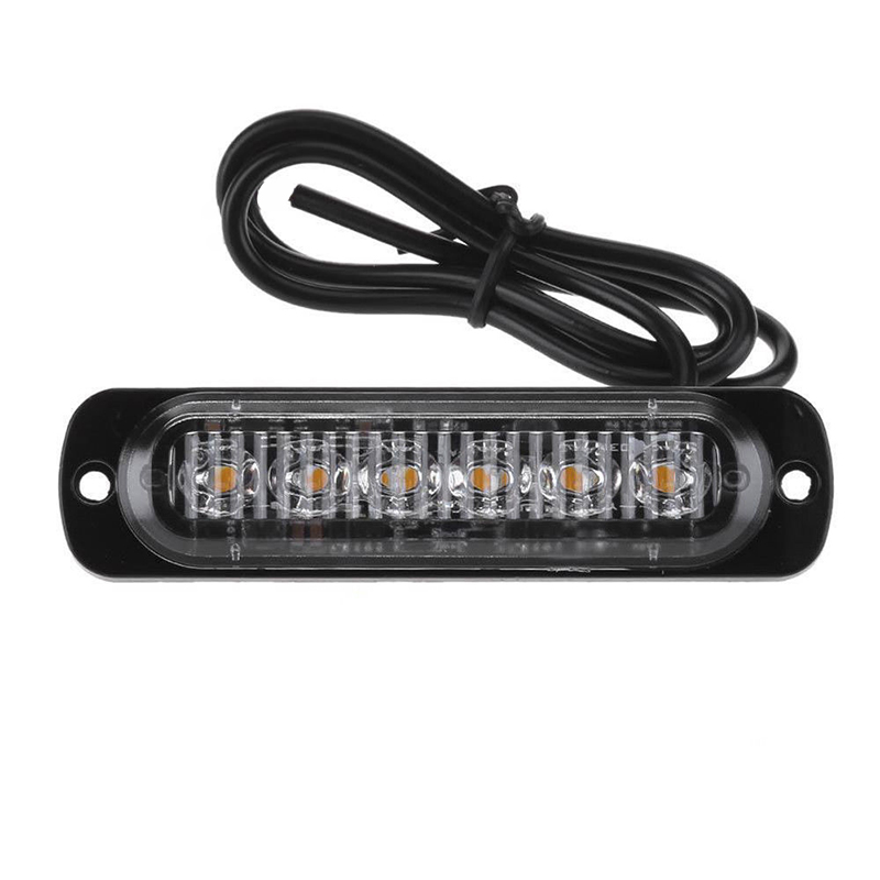 10 Uds. Luz LED amarilla ámbar para coche y camión 12V 12 LED niebla de trabajo advertencia de seguridad luz brillante urgente todoterreno SUV barco lámpara LED