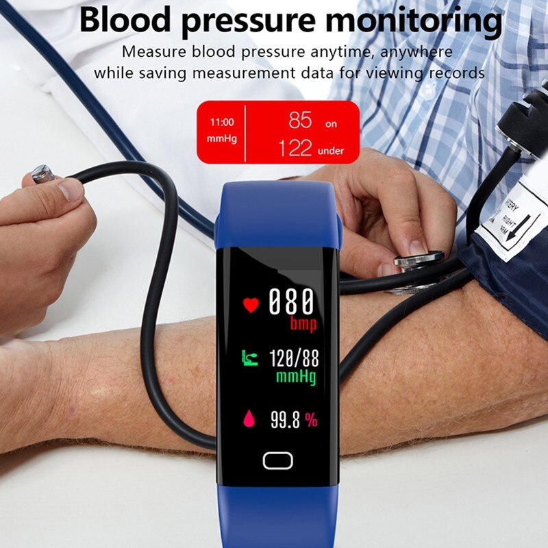 F77 Smart Polsbandjes Lichaamstemperatuur Professionele Waterdichte Fitness Armband Sport Tracker Alarm Passometer Smartwatch