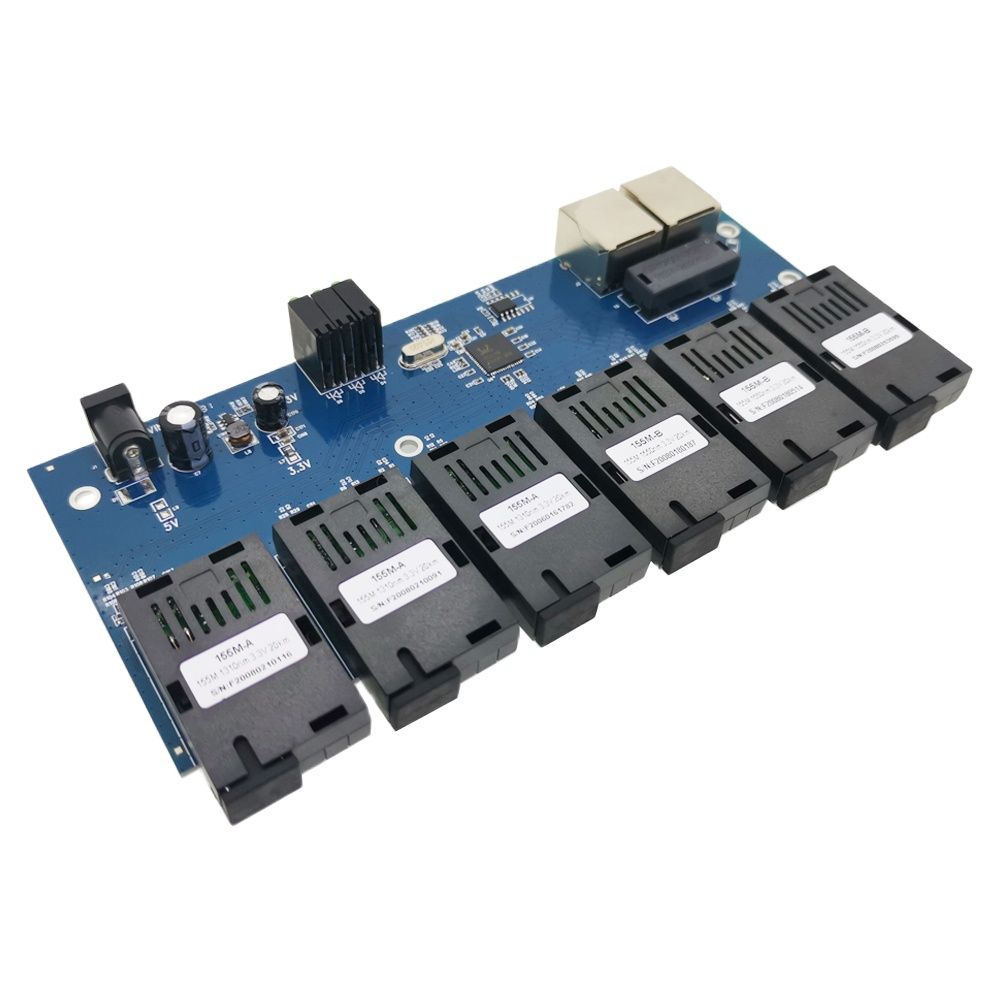 6F2E 10/100M Fast Ethernet Fiber Media Converter Switch Optische Adapter Box Ml350 Ar Condicionado Portátil Raspberry Pi fibre O