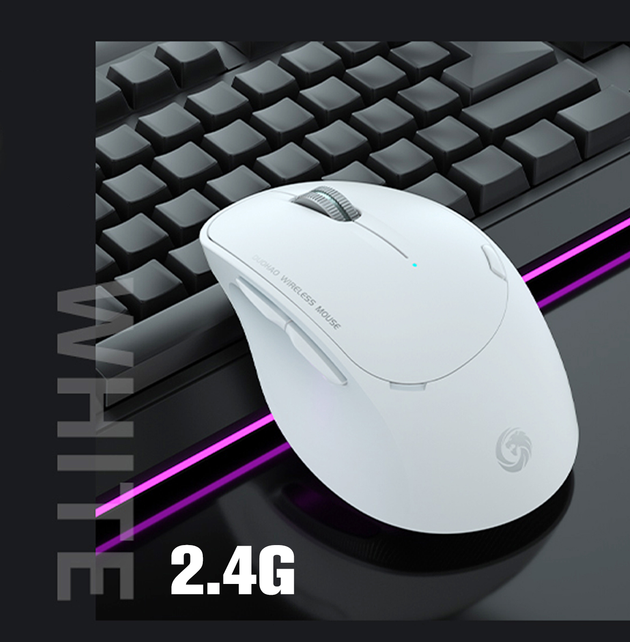 Connect 3 computers Wireless Mouse Game Ergonomic Mouse RGB Optical Bluetooth connection USB Mice For Windows Mac: White