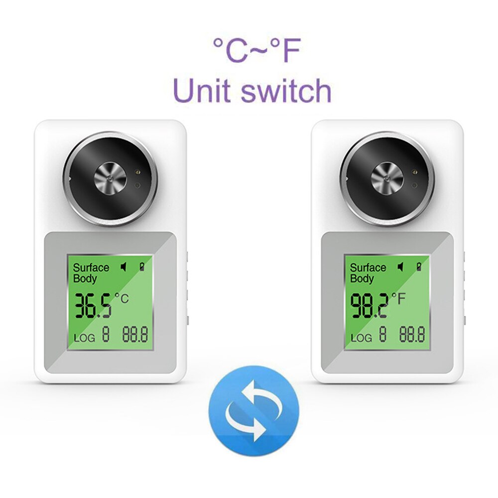 3.0-inch LCD Display Wall-mounted Infrared Thermometer IR Non-contact Digital Measuring Gauge Body Object High Temperature Alarm