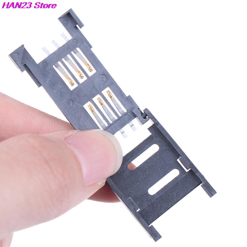Soporte para tarjeta SIM de 2,5 cm, 10 piezas, 6 P, SMT, SMD, 6 pines, ranura para 6 pines, asientos, conector para teléfono