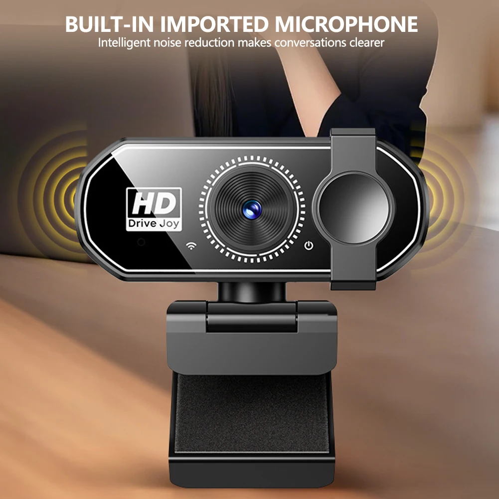 Full HD 1080P 2K 4K Computer Webcam for Home Video Calling Company Online Meeting 30fps Microphone Compatible Multiple Systems