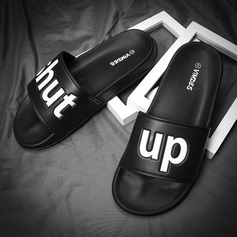 XIMISEN Männer Hausschuhe Große Größe 39-46 Herren Schuhe Atmungs Strand Sandalen Hausschuhe Keil Schwarz Weiß Flip-Flops Männer rutschen: Black / 11