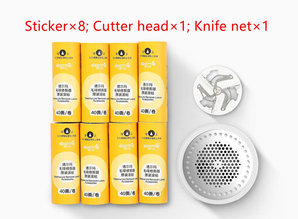 Xiaomi Deerma Draagbare Lint Remover Haarbal Trimmer Trui Remover 7000r/min Motor Trimmer Verborgen Sticky Haar Buis: 8 pcs