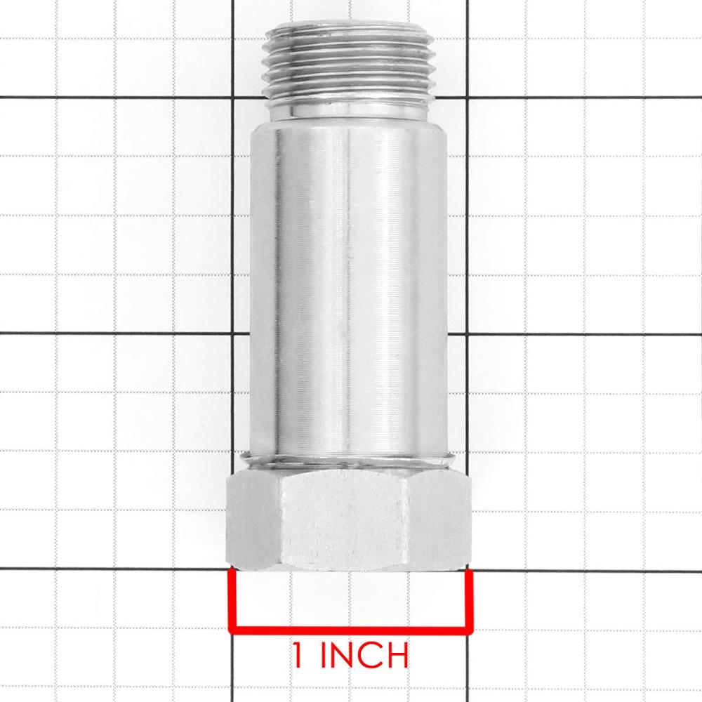 Edelstahl M18 x 1,5mm Gerade O2 Sensor Spacer Adapter Isolator Extender 1-3/8 "Universal (Pack von 2)